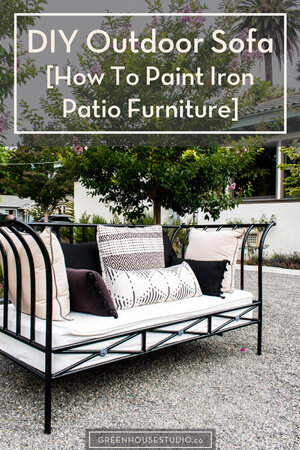 DIY Outdoor Sofa [How to Paint Iron Furniture]